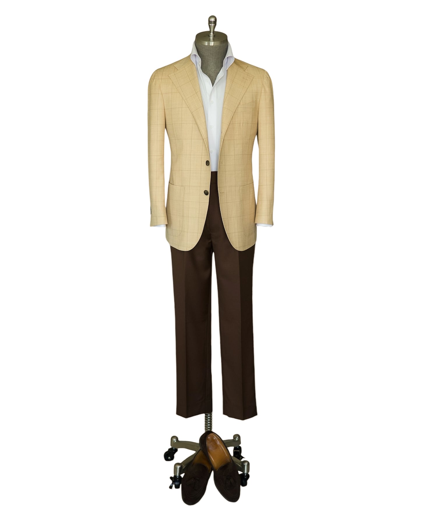 Beige Checked Blazer